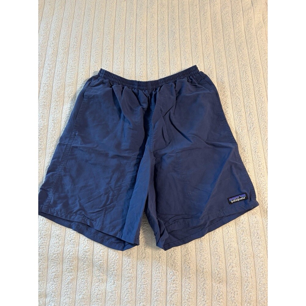 Patagonia Baggies Shorts Men Small Navy 7" Mesh UNLINED Nylon Hiking Swim